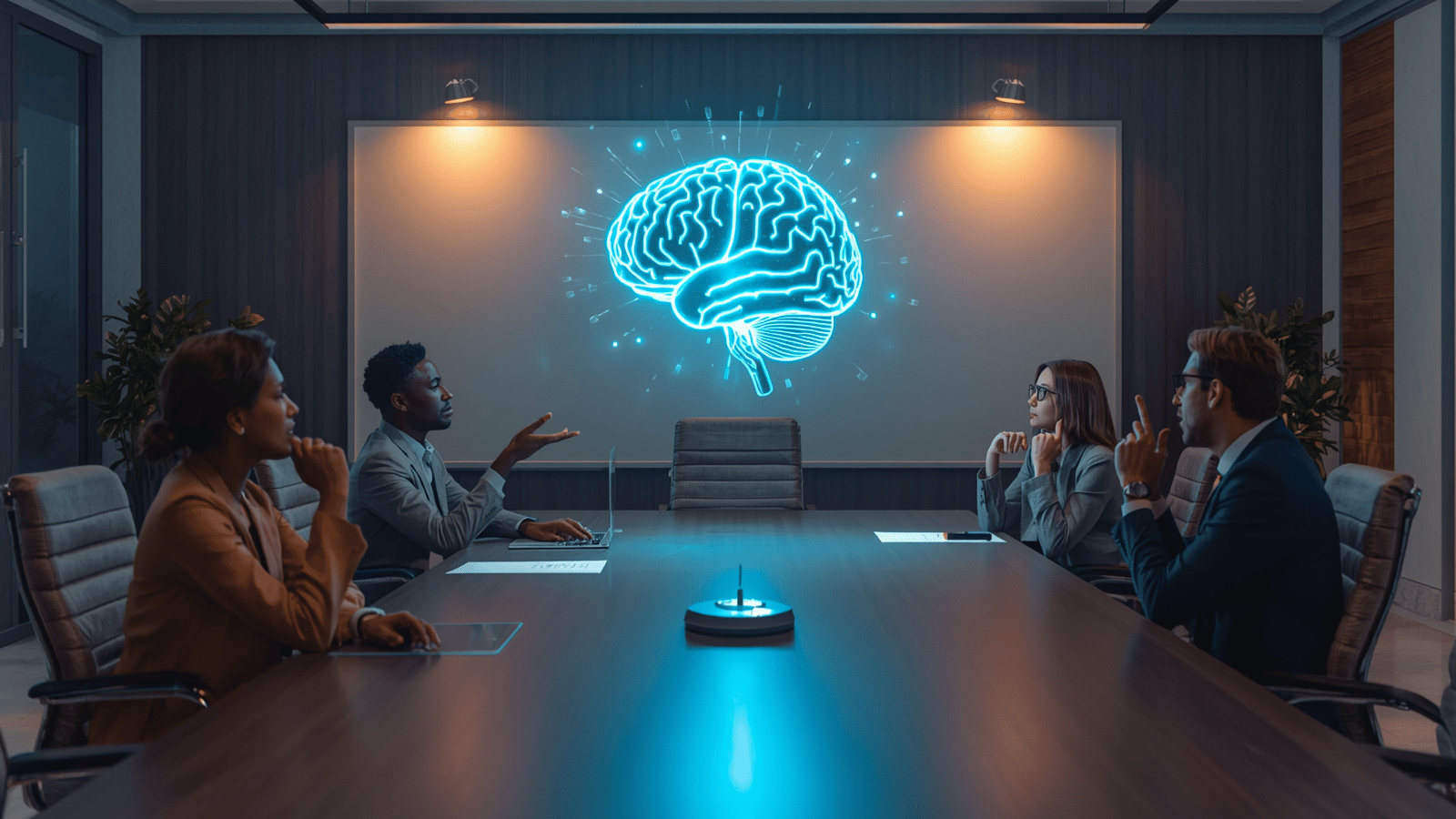 A conceptual split screen showing human hands sculpting clay next to a robotic arm processing code, representing what AI still can't do better than humans.