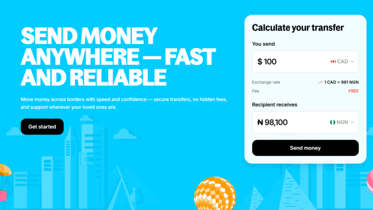 A mobile payment application interface processing international transfers via stablecoin settlement infrastructure.